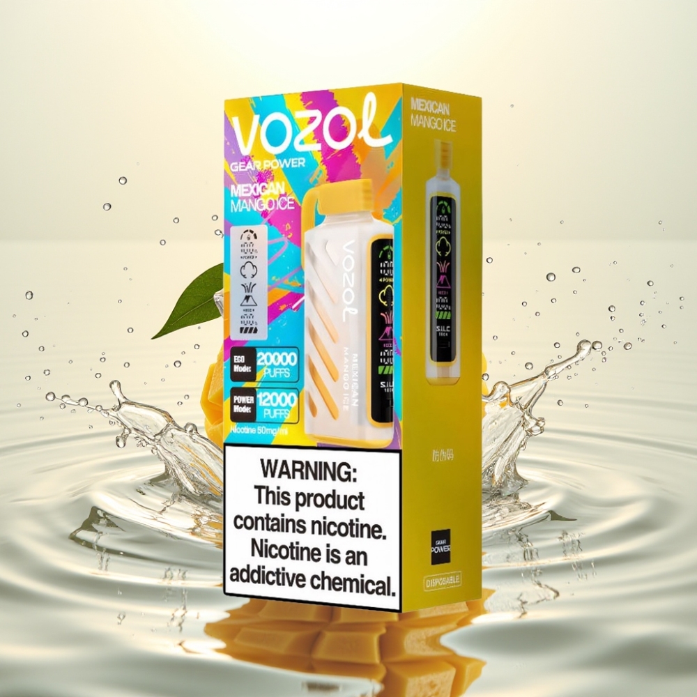 VOZOL Gear Power 20000 Puffs S.i.L.C. Tech Dual Mesh Coil 20mL 5% Μεξικανικό Μάνγκο Ice