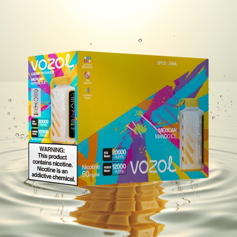 VOZOL Gear Power 20000 Puffs S.i.L.C. Tech Dual Mesh Coil 20mL 5% Μεξικανικό Μάνγκο Ice
