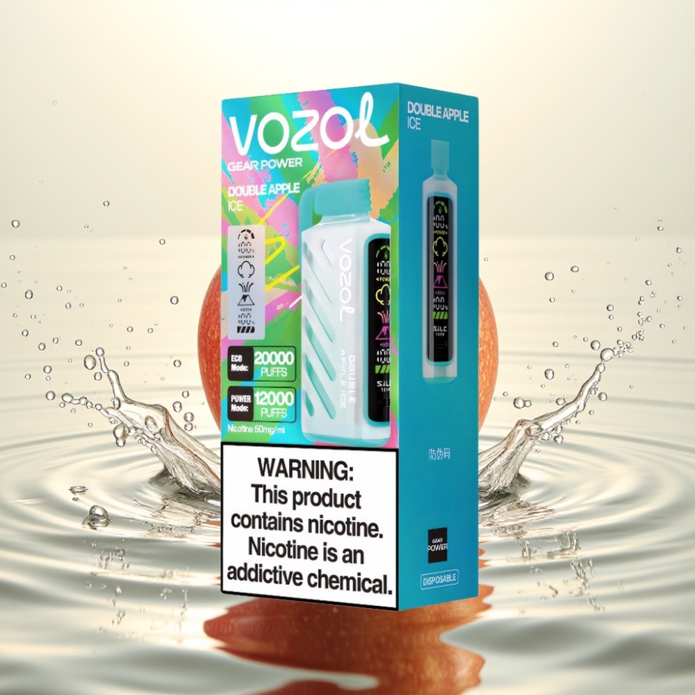 VOZOL Gear Power 20000 Puffs S.i.L.C. Tech Dual Mesh Coil Διπλό Μήλο Πάγος