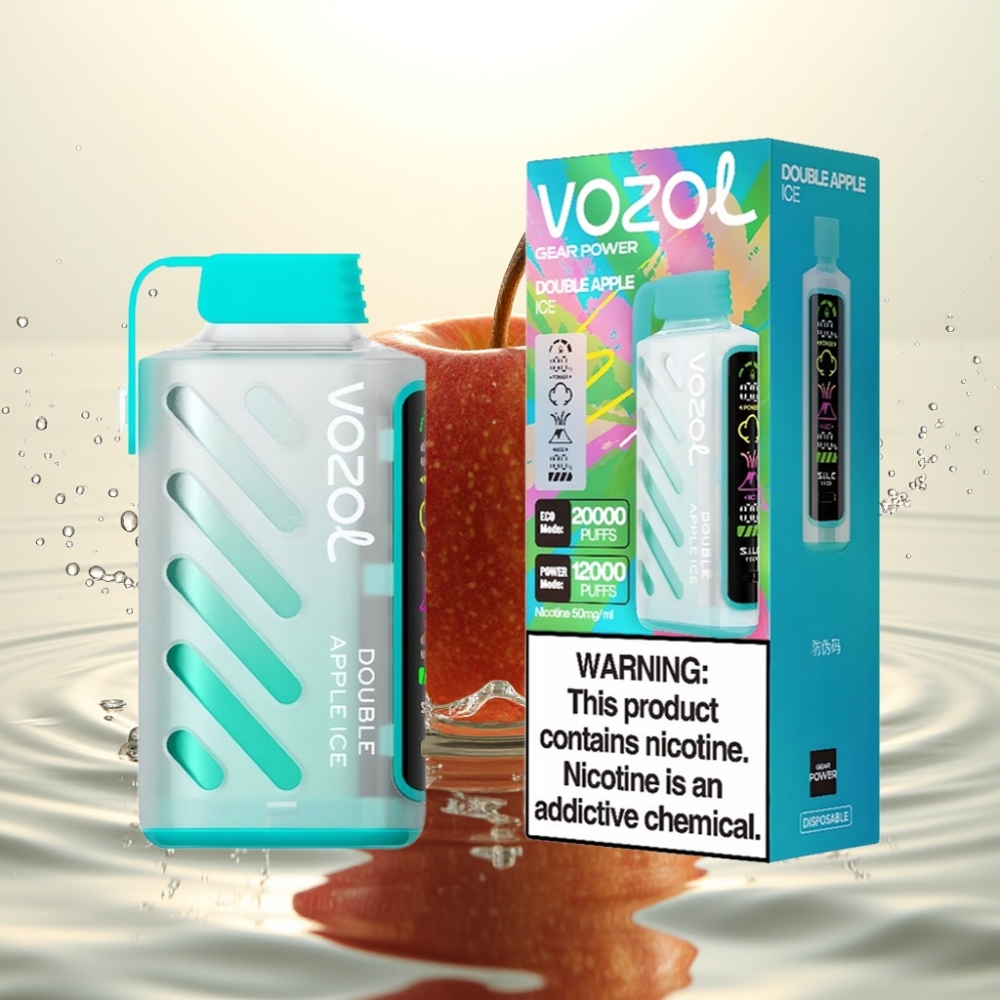 VOZOL Gear Power 20000 Puffs S.i.L.C. Tech Dual Mesh Coil Διπλό Μήλο Πάγος