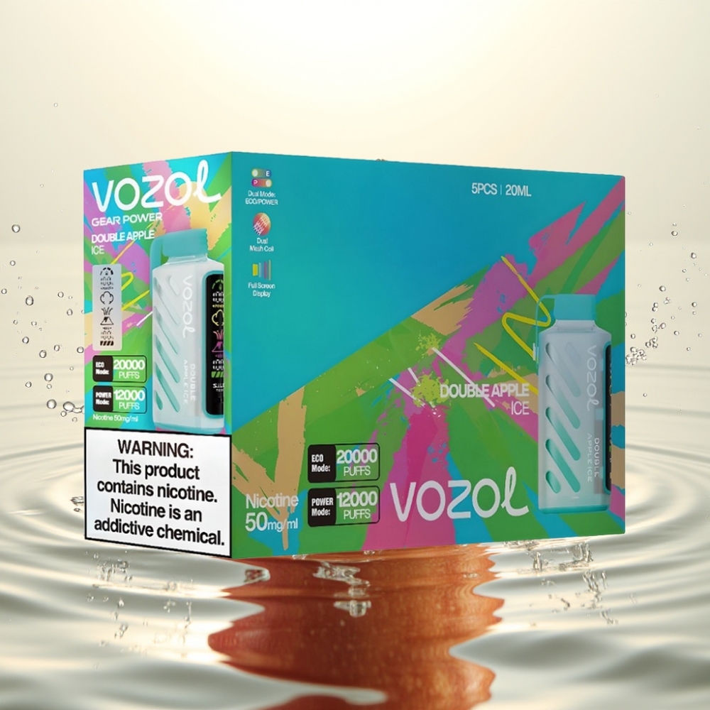 VOZOL Gear Power 20000 Puffs S.i.L.C. Tech Dual Mesh Coil Διπλό Μήλο Πάγος