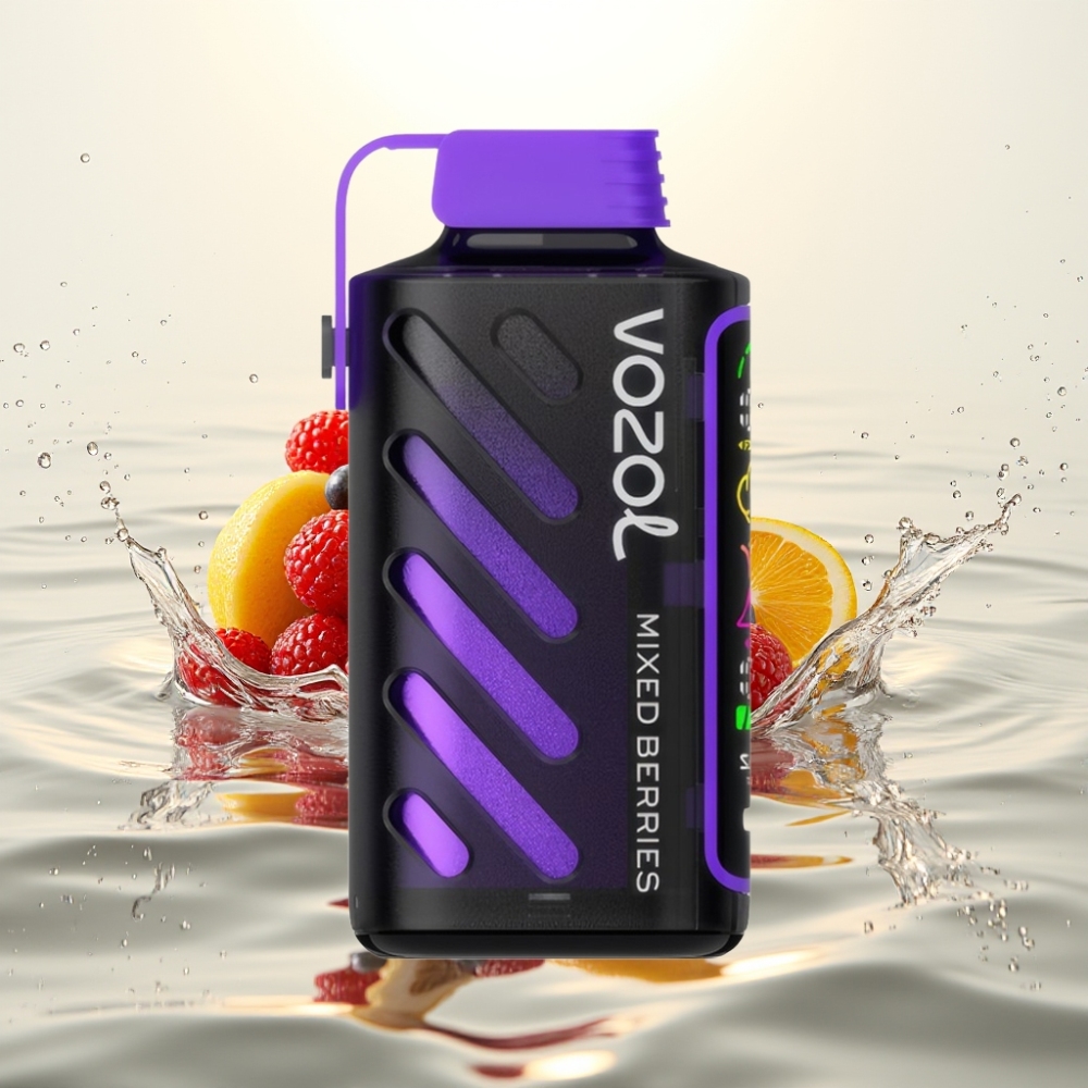 VOZOL Gear Power 20000 Puffs S.i.L.C. Tech Dual Mesh Coil Full Screen Display 20mL 5% Μικτά Μούρα