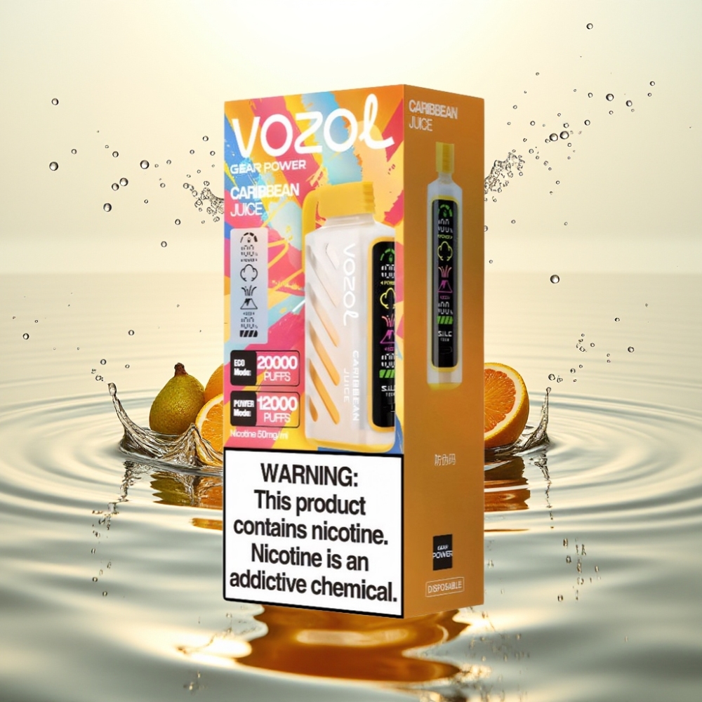 VOZOL Gear Power 20000 Puffs S.i.L.C. Tech Dual Mesh Full Screen 20mL 5% Καραϊβικός Χυμός