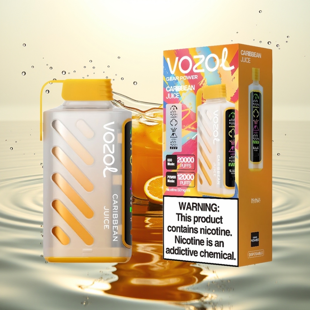 VOZOL Gear Power 20000 Puffs S.i.L.C. Tech Dual Mesh Full Screen 20mL 5% Καραϊβικός Χυμός