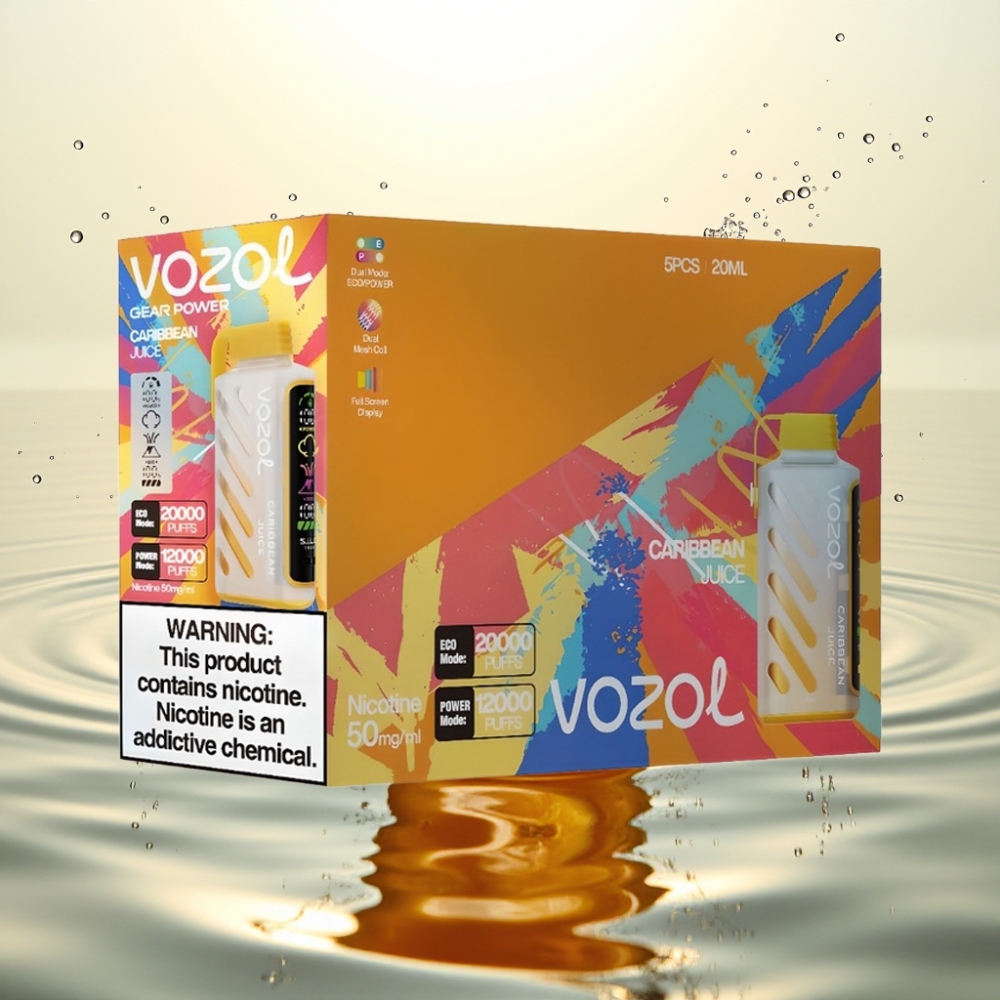 VOZOL Gear Power 20000 Puffs S.i.L.C. Tech Dual Mesh Full Screen 20mL 5% Καραϊβικός Χυμός