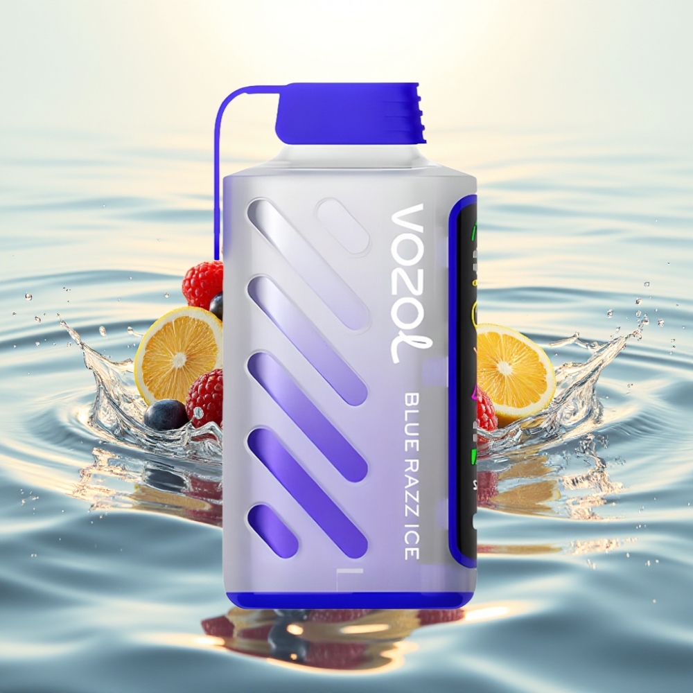 VOZOL Gear Power 20000 Puffs S.i.L.C. Tech Dual Mesh Full Screen Display 20mL 5% Μπλε Razz Ice