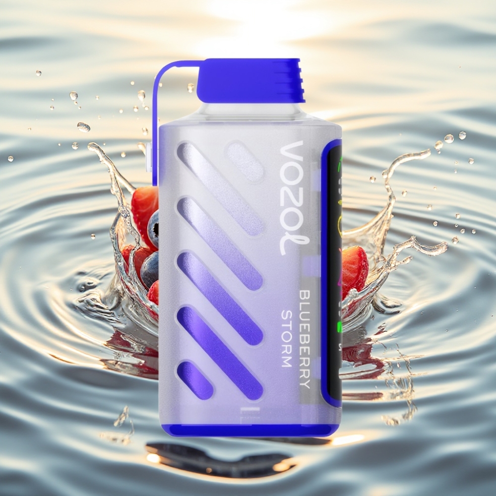 VOZOL Gear Power 20000 Puffs S.i.L.C. Tech Dual Mesh Full Screen Καταιγίδα Μύρτου