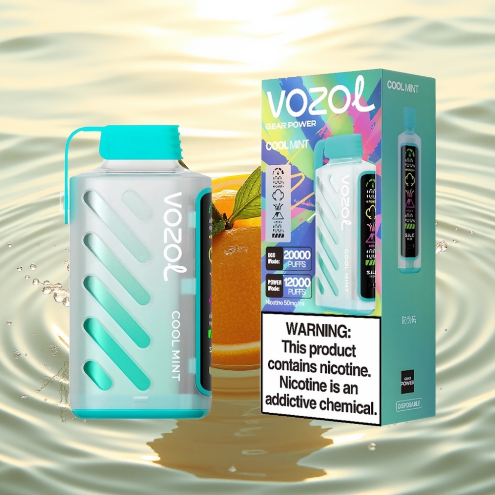 VOZOL Gear Power 20000 Puffs S.i.L.C. Tech Διπλό Mesh Coil Ψυχρή Μέντα