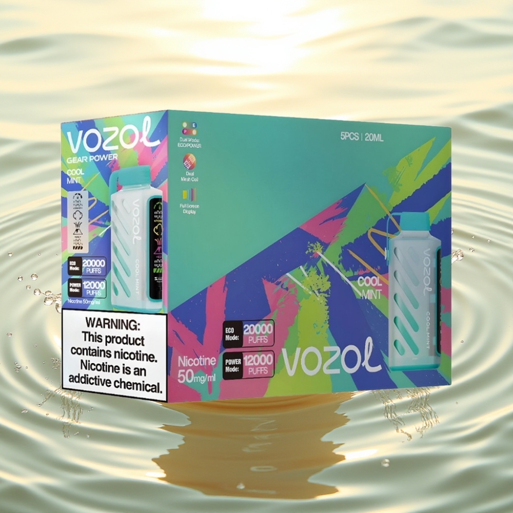 VOZOL Gear Power 20000 Puffs S.i.L.C. Tech Διπλό Mesh Coil Ψυχρή Μέντα