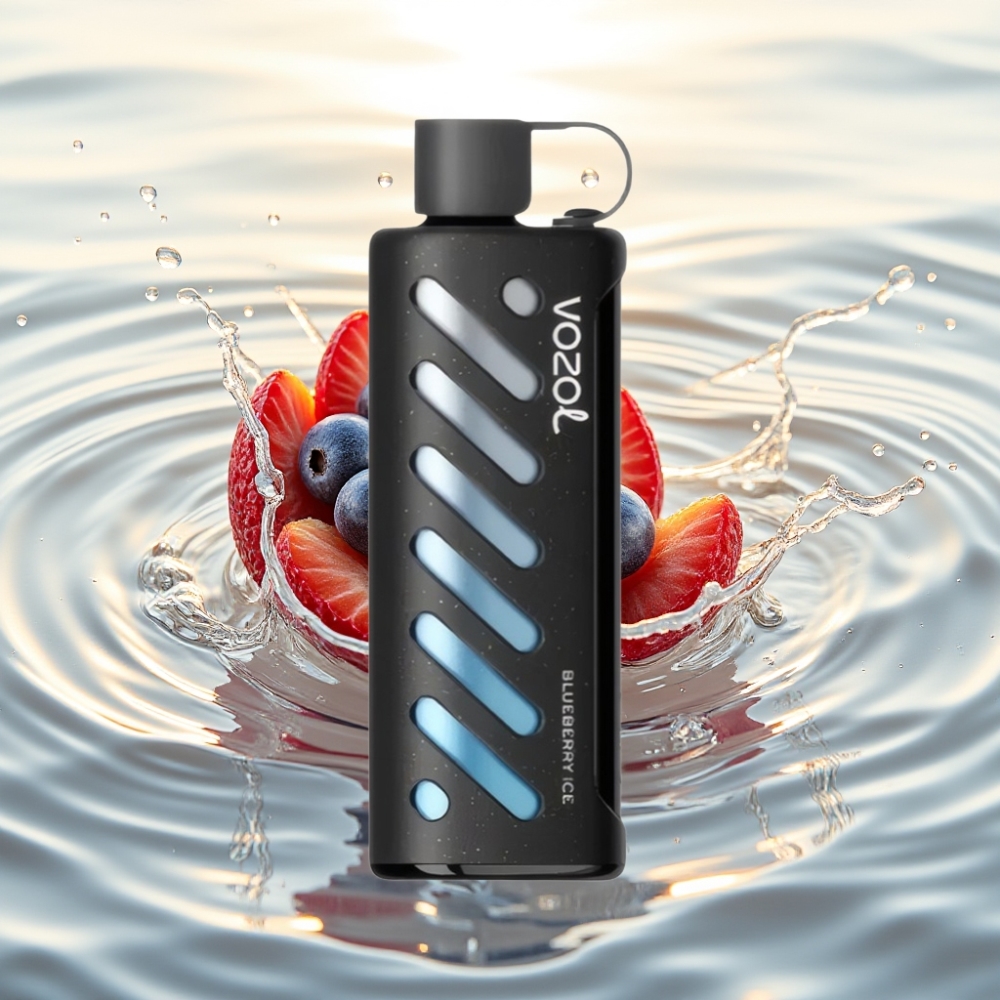 VOZOL Gear Shisha 25000 Puffs S.i.L.C Tech Dual Mesh 1000mAh 5mg/ml Βατόμουρο Πάγος