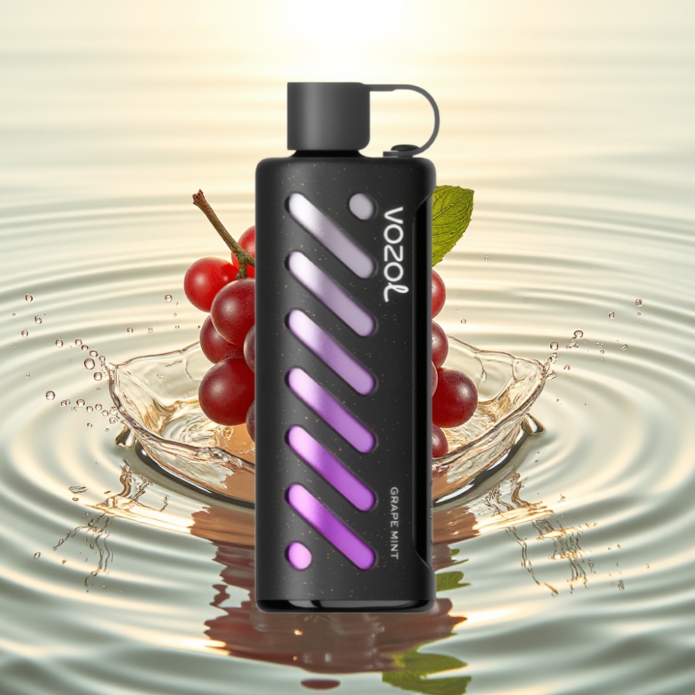 VOZOL Gear Shisha 25000 Puffs S.i.L.C Tech Dual Mesh 1000mAh 5mg/ml Σταφύλι Μέντα