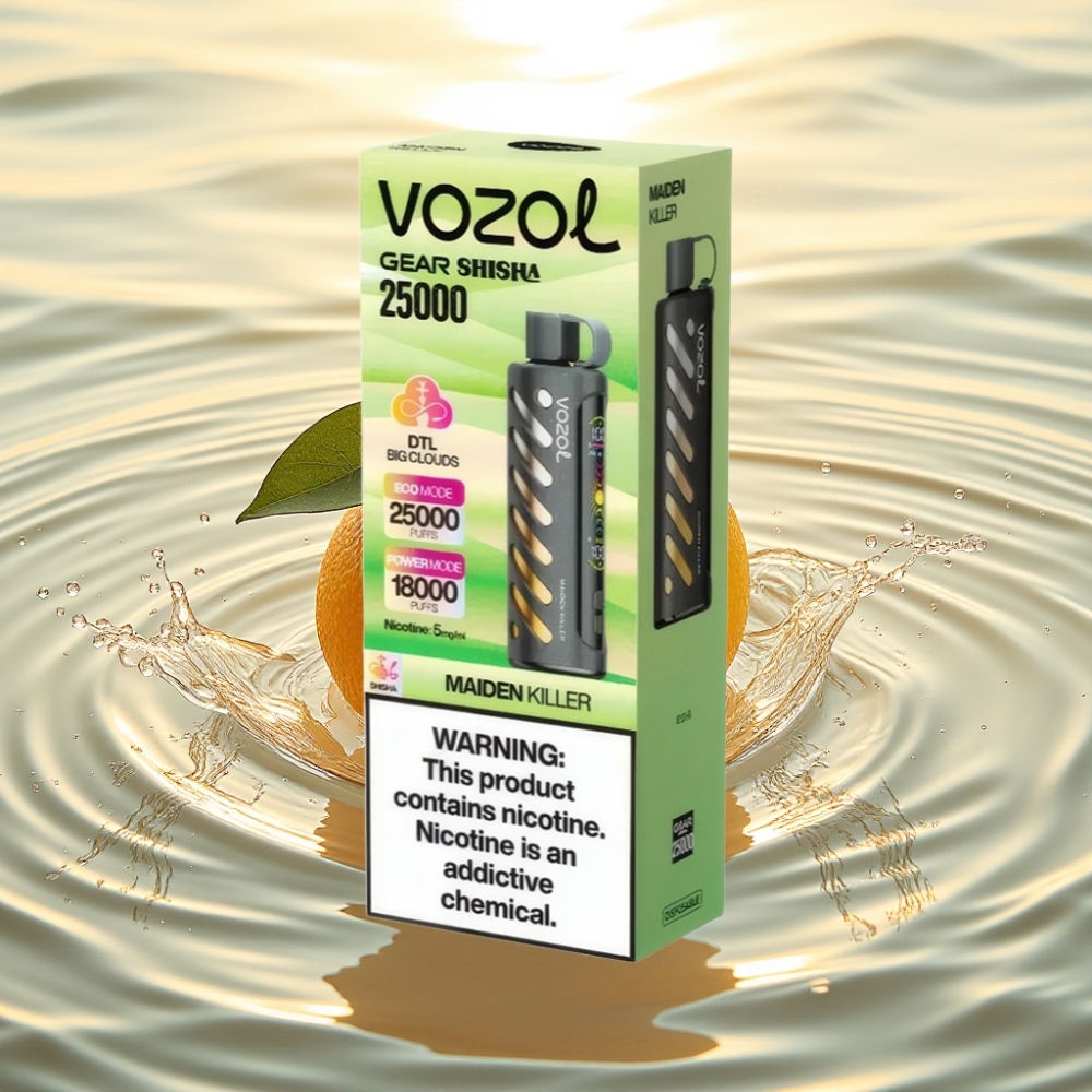 VOZOL Gear Shisha 25000 Puffs S.i.L.C Tech Dual Mesh 1000mAh 5mg/ml Δολοφόνος της Παρθένου