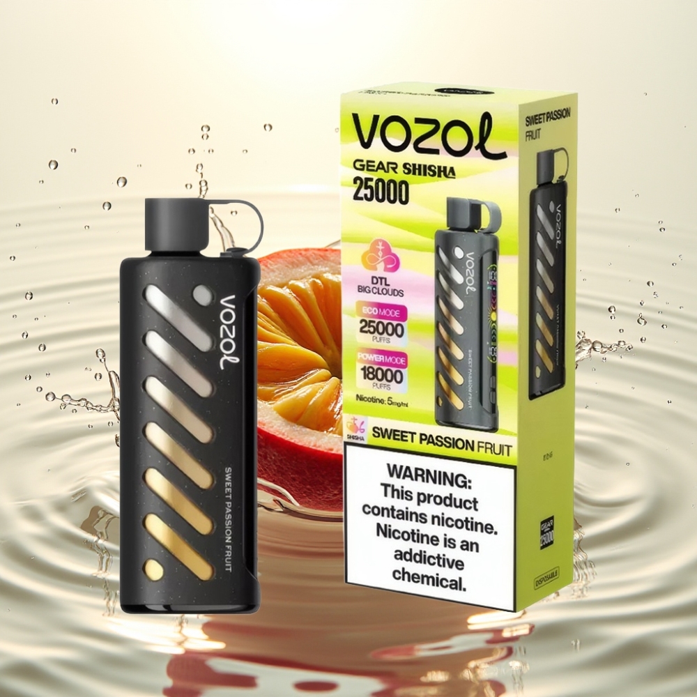 VOZOL Gear Shisha 25000 Puffs S.i.L.C Tech Dual Mesh 1000mAh Γλυκό Φρούτο Πάθους