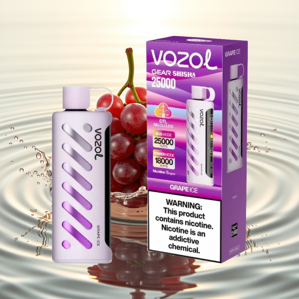 VOZOL Gear Shisha 25000 Puffs S.i.L.C Tech Dual Mesh Κρύο Σταφύλι