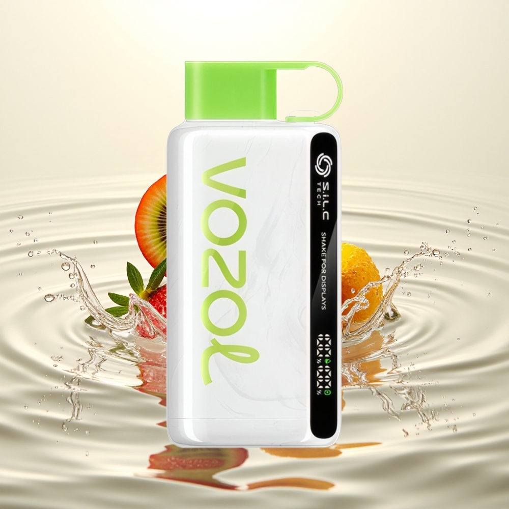 VOZOL STAR 9000/12000 Ανακυκλωμένο Πλαστικό 650mAh Φράουλα-Ακτινίδιο Shake Display