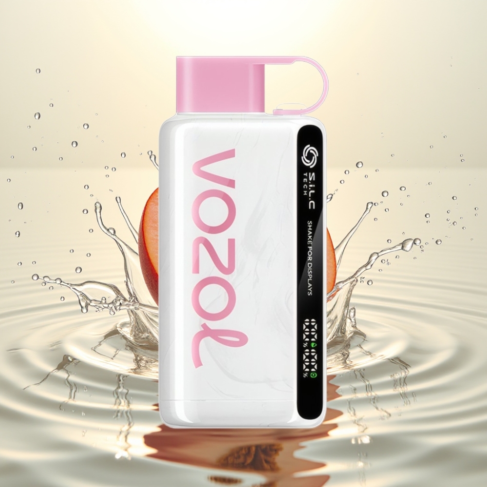 VOZOL STAR 9000/12000 Ροδάκινο Πάγος S.i.L.C TECH 30% γρηγορότερη φόρτιση 650mAh