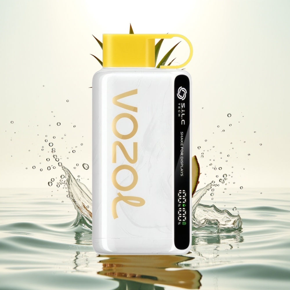 VOZOL STAR 9000/12000 Ανανεώσιμο Vape με S.i.L.C TECH, 30% γρηγορότερη φόρτιση, 650mAh, Ανανάς-Καρύδα Πάγος