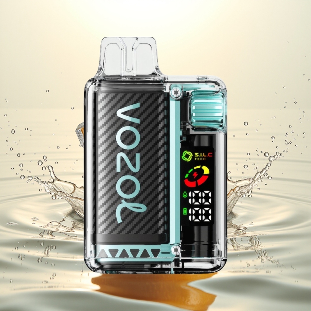 VOZOL Vista 20000 Puffs 650mAh 2% OLED S.i.L.C Tech Dual Mesh MCU 65% PCR MTL 6-Level Ξινή Μήλο Πάγωμα