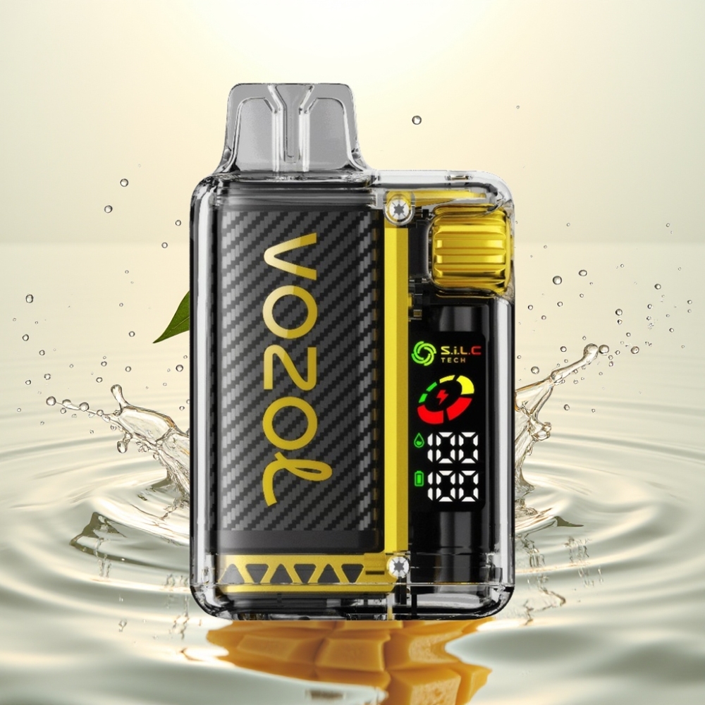 VOZOL Vista 20000 Puffs 650mAh 2% OLED S.i.L.C Tech MCU 65% PCR MTL 6-Level Mango Ice (Μάνγκο Πάγο)