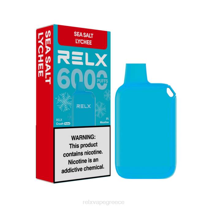 RELX Crush Pocket 6000 παγωμένα λίτσι με θαλασσινό αλάτι 0L8814 - Relx Athens