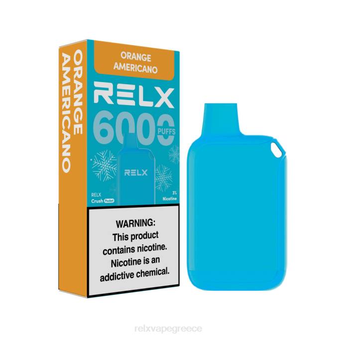 RELX Crush Pocket 6000 παγωμένα πορτοκαλί αμερικάνο 0L8815 - Relx Vape Price