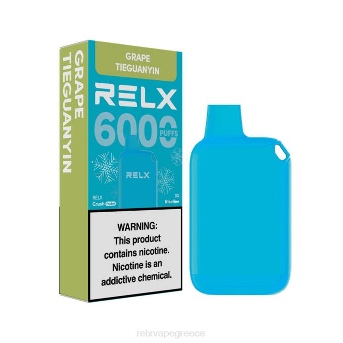 RELX Crush Pocket 6000 παγωμένα σταφύλι tieguanyin 0L8818 - Relx Vape Flavors
