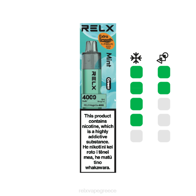 RELX MagicGo 4000 ατμούς μιας χρήσης μέντα (πράσινο) 0L884 - Relx Athens